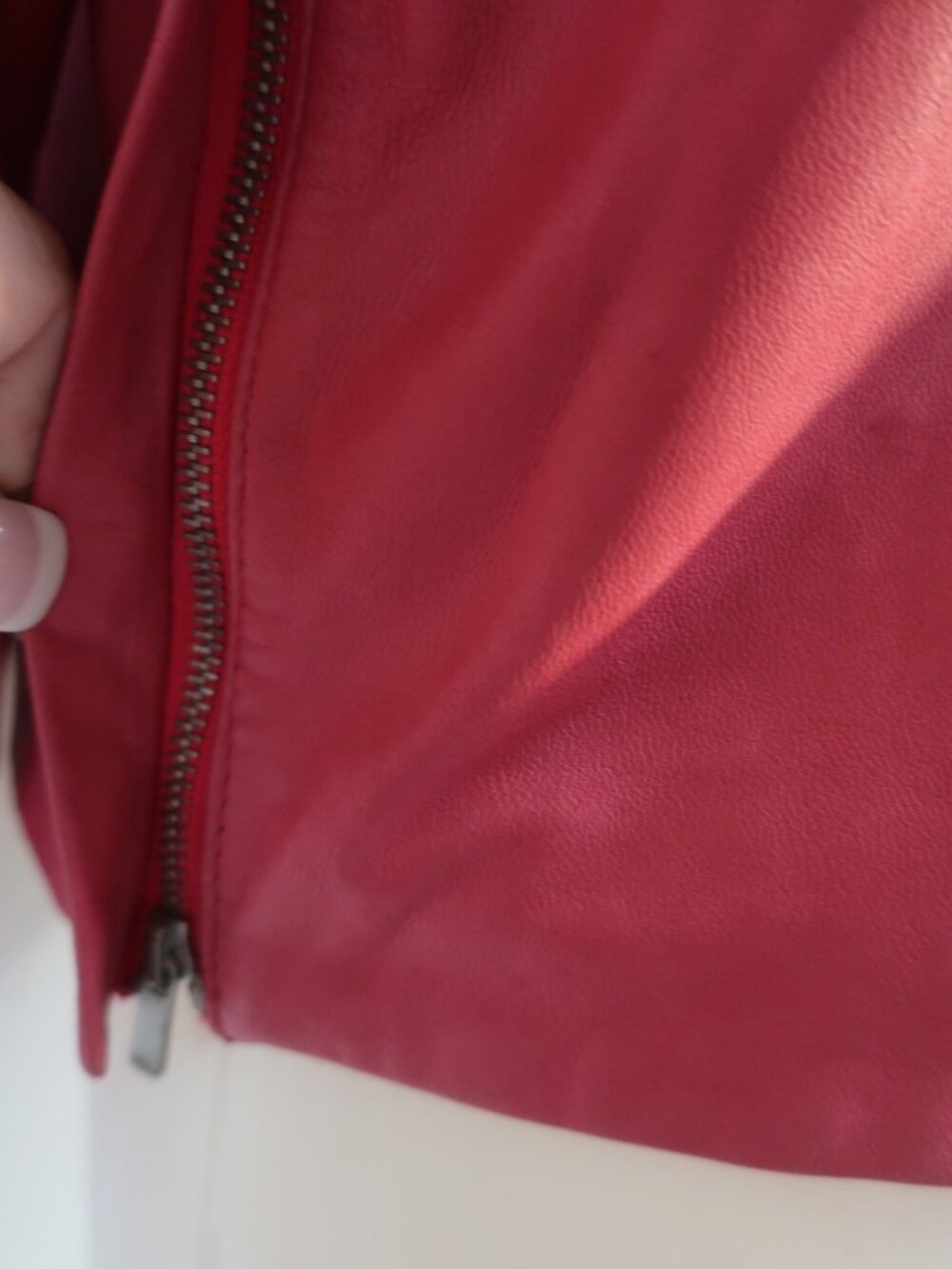 Womens Ralph Lauren Golf Raspberry-Pink Color Leather Jacket S - Picture 9 of 14
